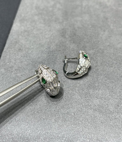 [Echo ]EMERALD SPIRIT SNAKE EARRINGS