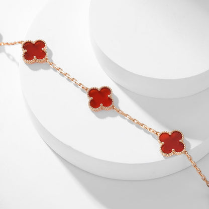 [Echo ]CLOVER 10 MOTIFS CARNELIAN NECKLACE