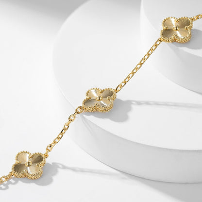 [Echo ]CLOVER 10 MOTIFS LASER NECKLACE