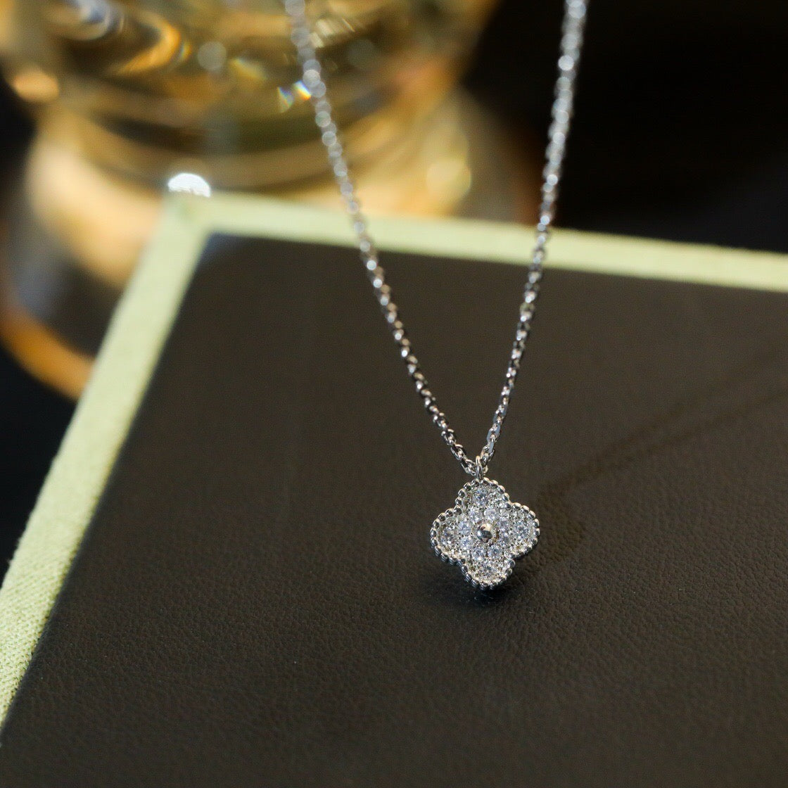 [Echo ]CLOVER MINI 9.5MM PENDANT DIAMOND NECKLACE
