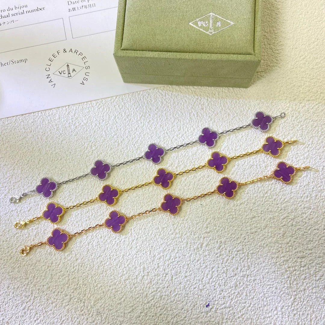 [ECHO ] CLOVER 5 MOTIF VIOLET BRACELET COLLECTION