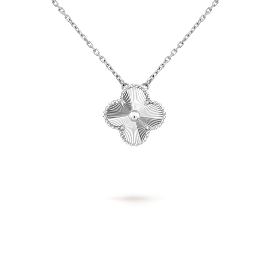 [Echo ]CLOVER 15MM LASER NECKLACE SILVER