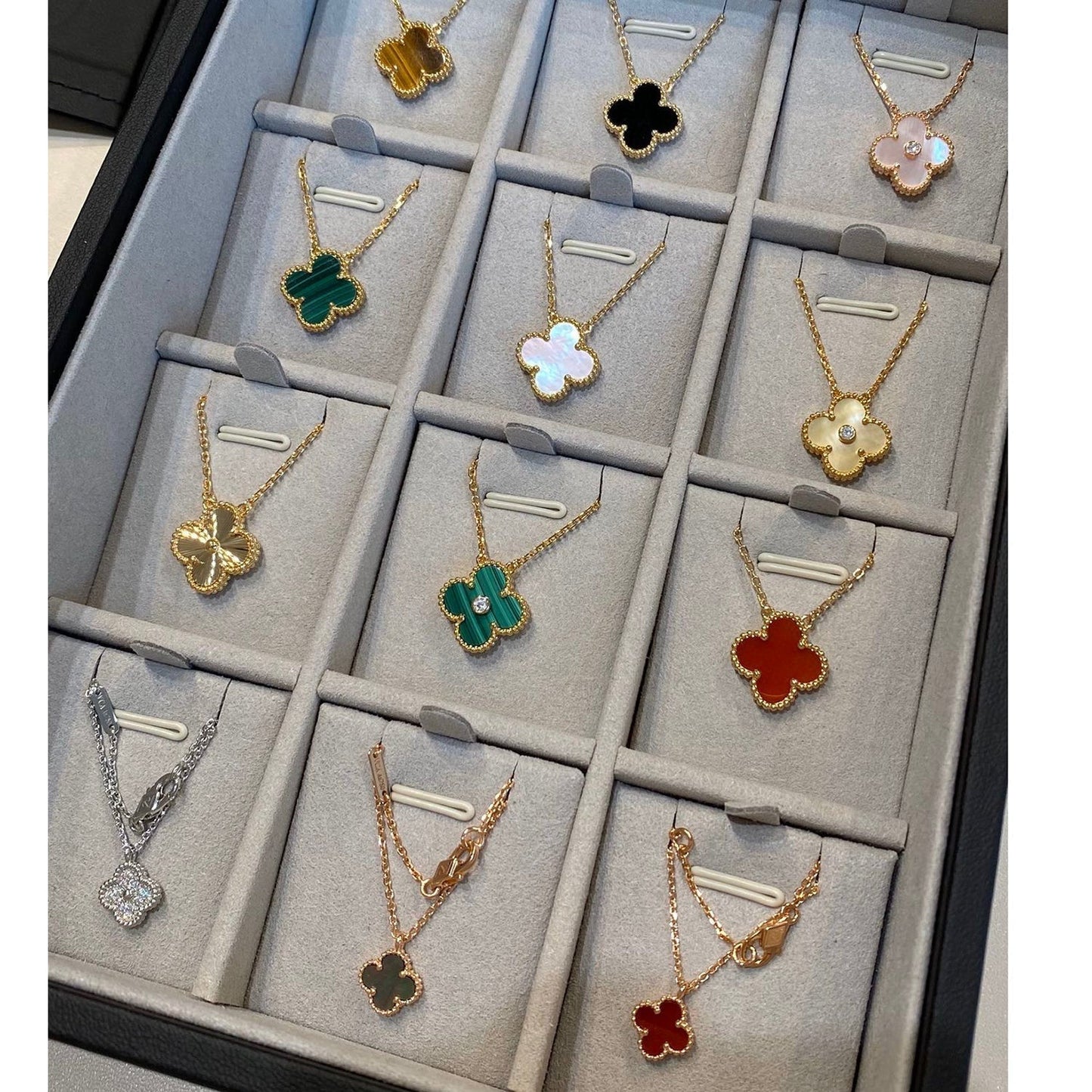 [Echo ]CLOVER 15MM DIAMOND SINGLE FLOWER NECKLACE