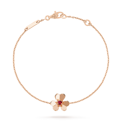 [Echo ]FRIVOLE GOLD FLOWER PINK MALACHITE BRACELET