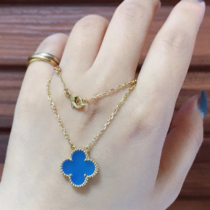 [Echo ]CLOVER 15MM BLUE AGATE NECKLACE