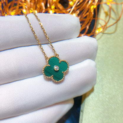 [Echo ]CLOVER 15MM DIAMOND TURQUOISE NECKLACE