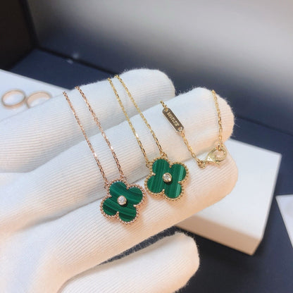 [Echo ]CLOVER 15MM DIAMOND TURQUOISE NECKLACE
