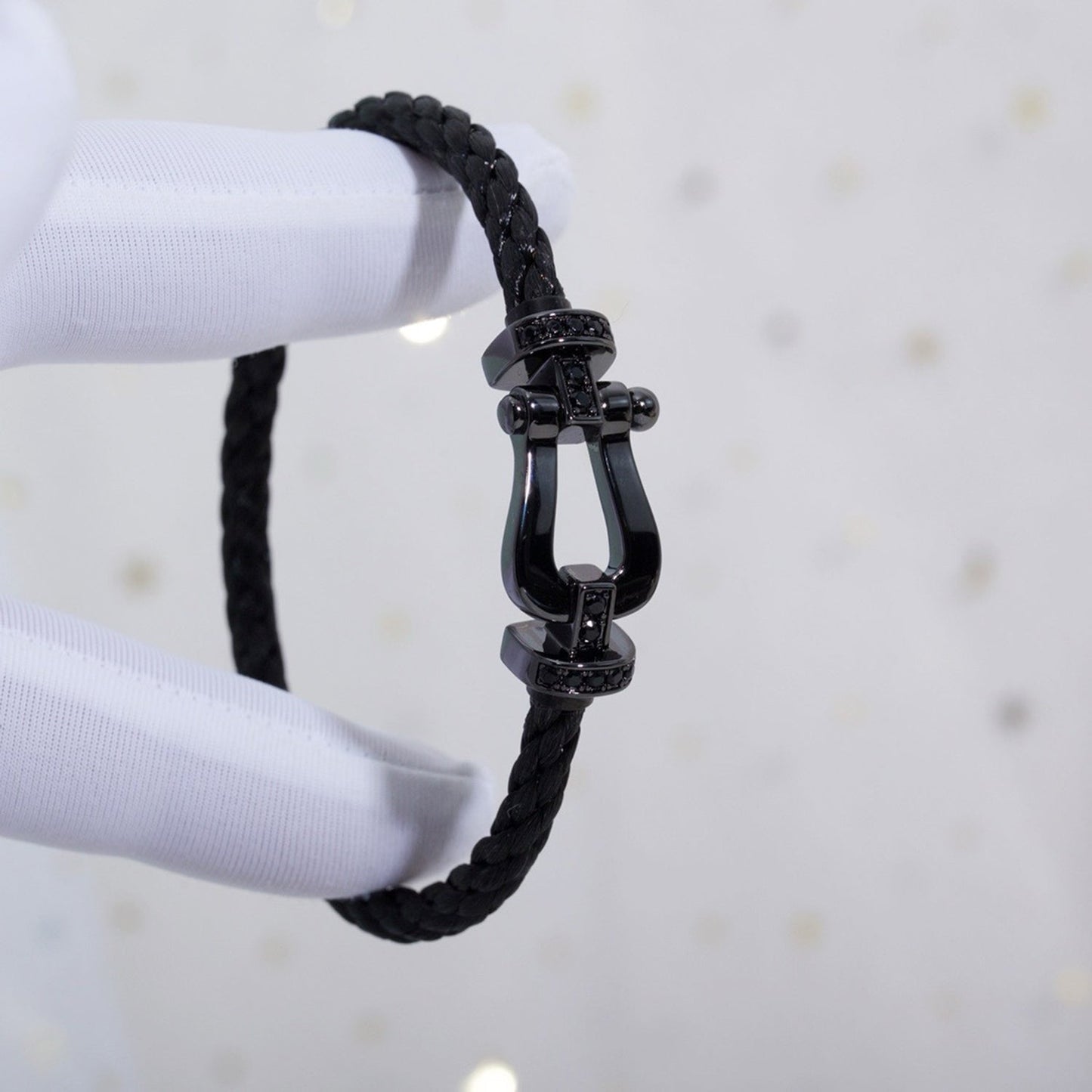 [Echo ]FORCE LARGE SERIES HORSESHOE BLACK SAMURAI BRACELET