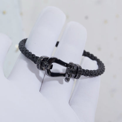 [Echo ]FORCE LARGE SERIES HORSESHOE BLACK SAMURAI BRACELET