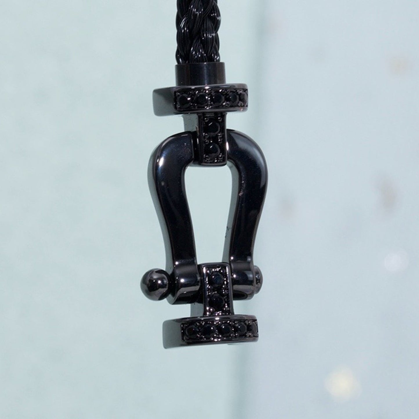 [Echo ]FORCE LARGE SERIES HORSESHOE BLACK SAMURAI BRACELET