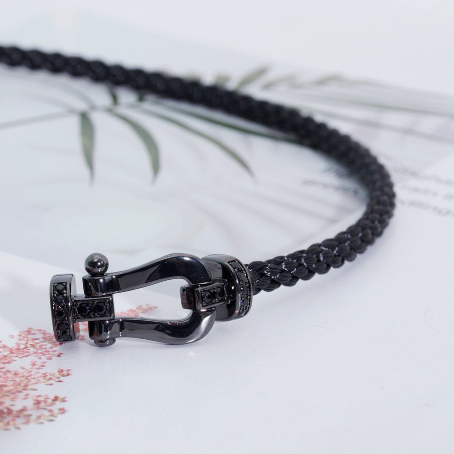 [Echo ]FORCE LARGE SERIES HORSESHOE BLACK SAMURAI BRACELET