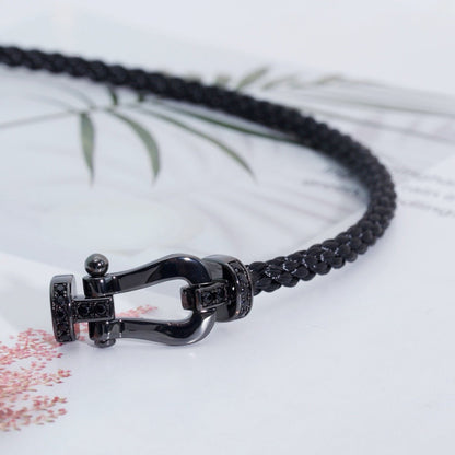 [Echo ]FORCE LARGE SERIES HORSESHOE BLACK SAMURAI BRACELET
