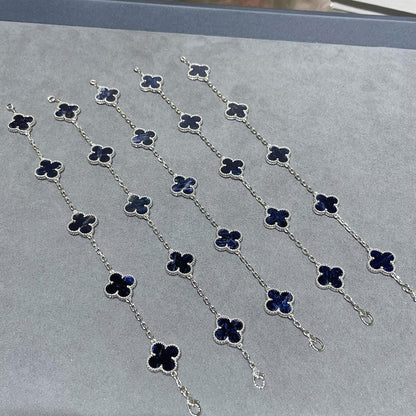 [Echo]CLOVER 5 MOTIF PIETERSITE SILVER BRACELET