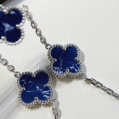 [Echo]CLOVER 5 MOTIF PIETERSITE SILVER BRACELET
