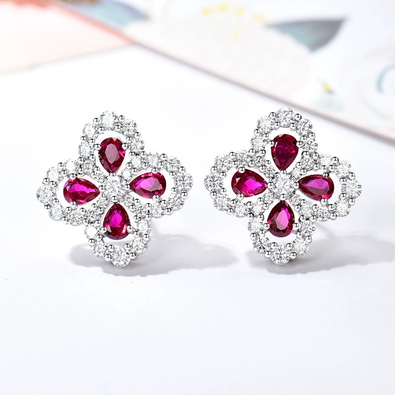 [Echo ]LOOP EARRINGS FULL MOTIF DIAMOND 16MM