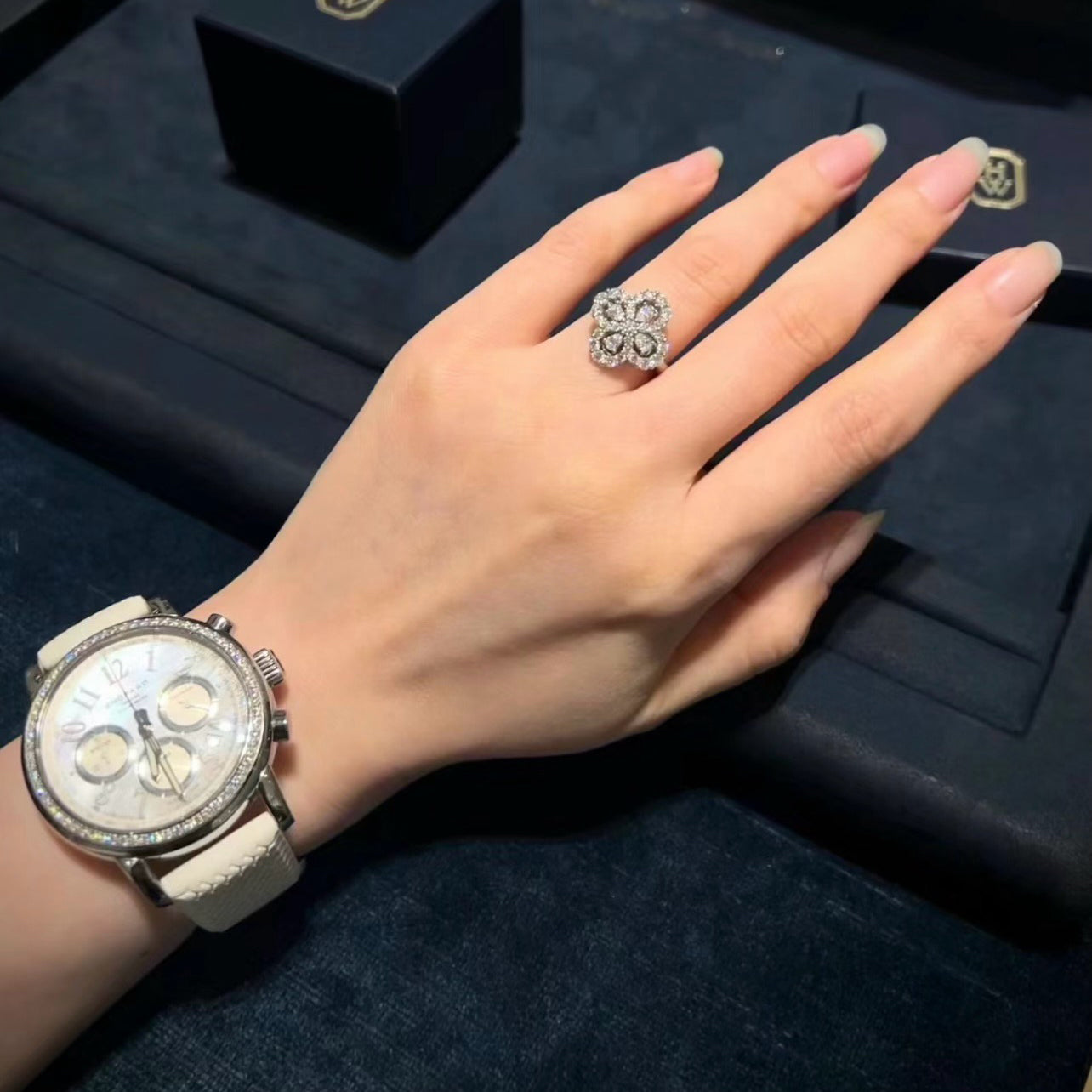 [Echo] LOOP RING VOLLMOTIV DIAMANT 16MM SILBER