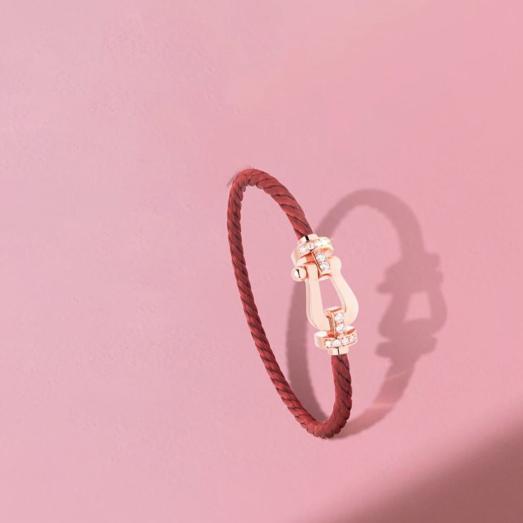 [Echo ]FORCE 10 HALF DIAMOND PINK GOLD RED CORDERI LARGE AND MEDIUM MODEL