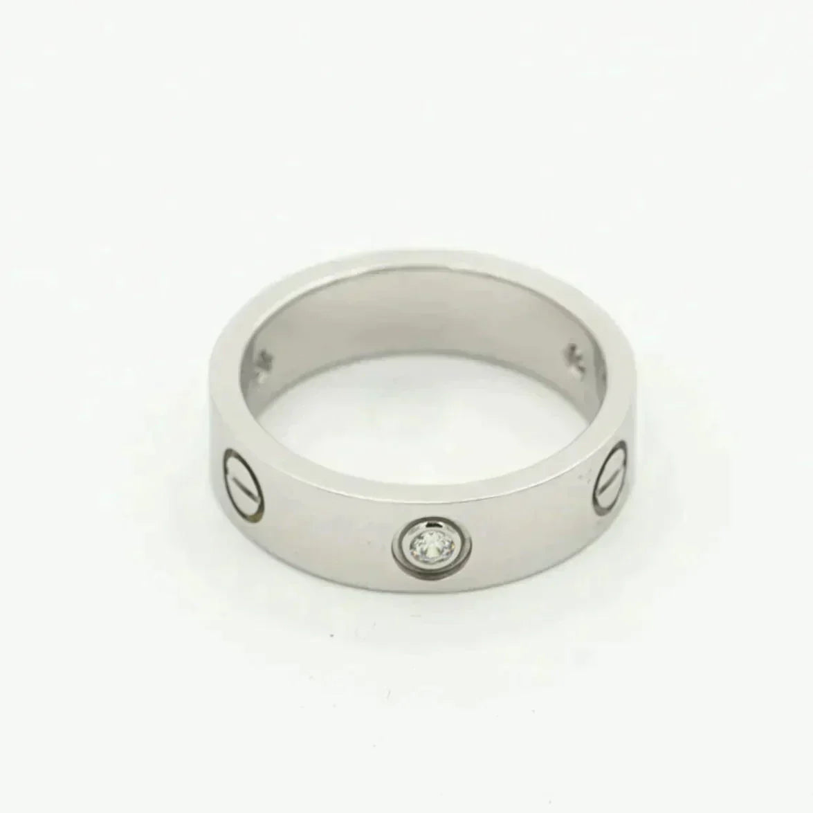 [Echo ]LOVE RING 5.5MM 3 DIAMONDS SILVER