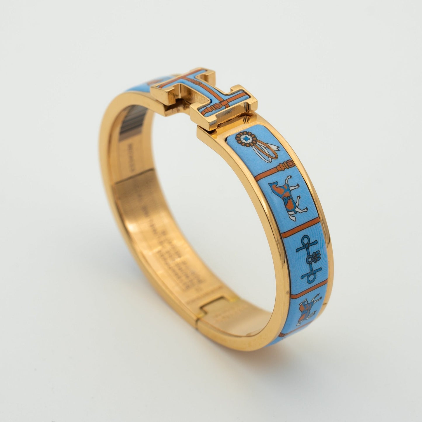[Echo ]H PINK GOLD BRACELET BLUE CERAMIC