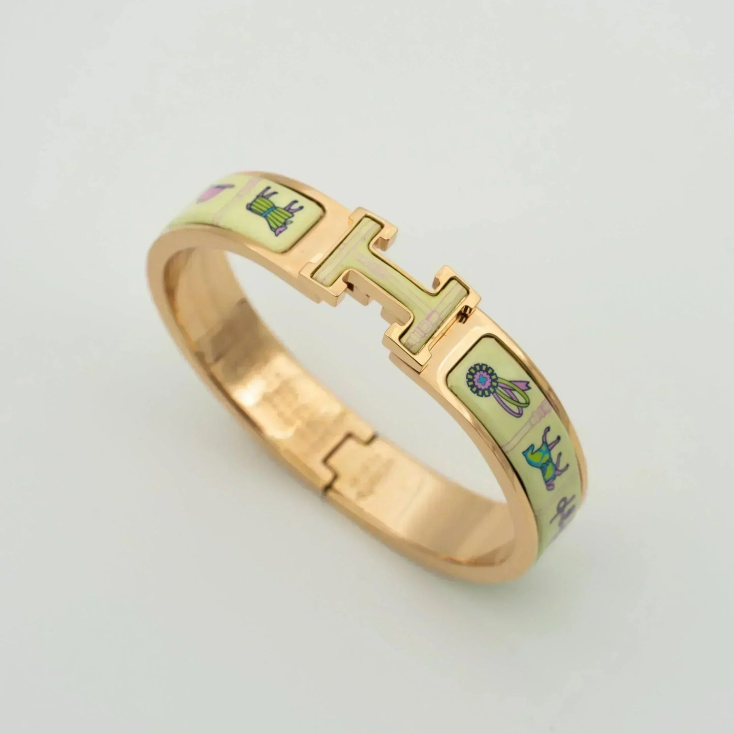 [Echo ]H PINK GOLD BRACELET CREAM CERAMIC