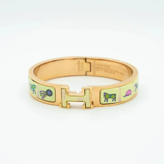 [Echo ]H PINK GOLD BRACELET CREAM CERAMIC
