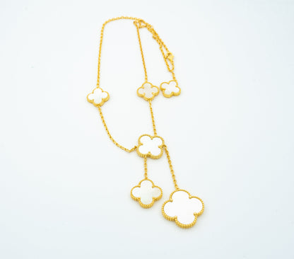 [Echo ]CLOVER MOTHER OF PEARL NECKLACE 6 MOTIF