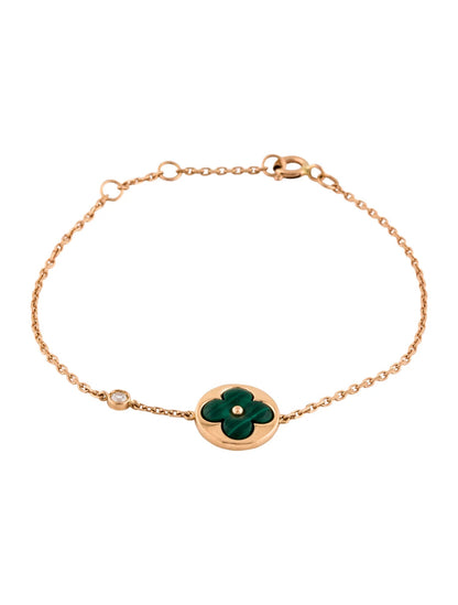 [Echo ]SUN MALACHITE 1 DIAMOND PINK GOLD BRACELET