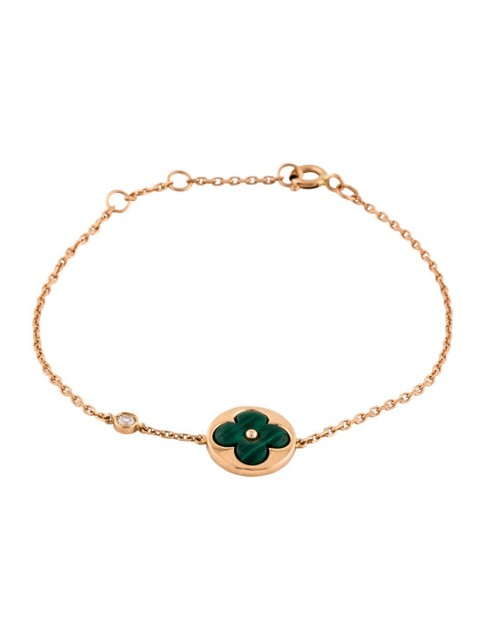 [Echo ]SUN MALACHITE 1 DIAMOND PINK GOLD BRACELET