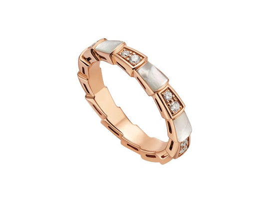 [Echo ]SERPENTI RING PINK GOLD DIAMOND MOP 3MM