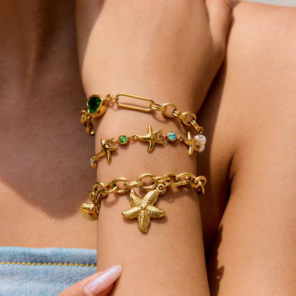 [Echo Fine]Kristine Golden Starfish Bracelet