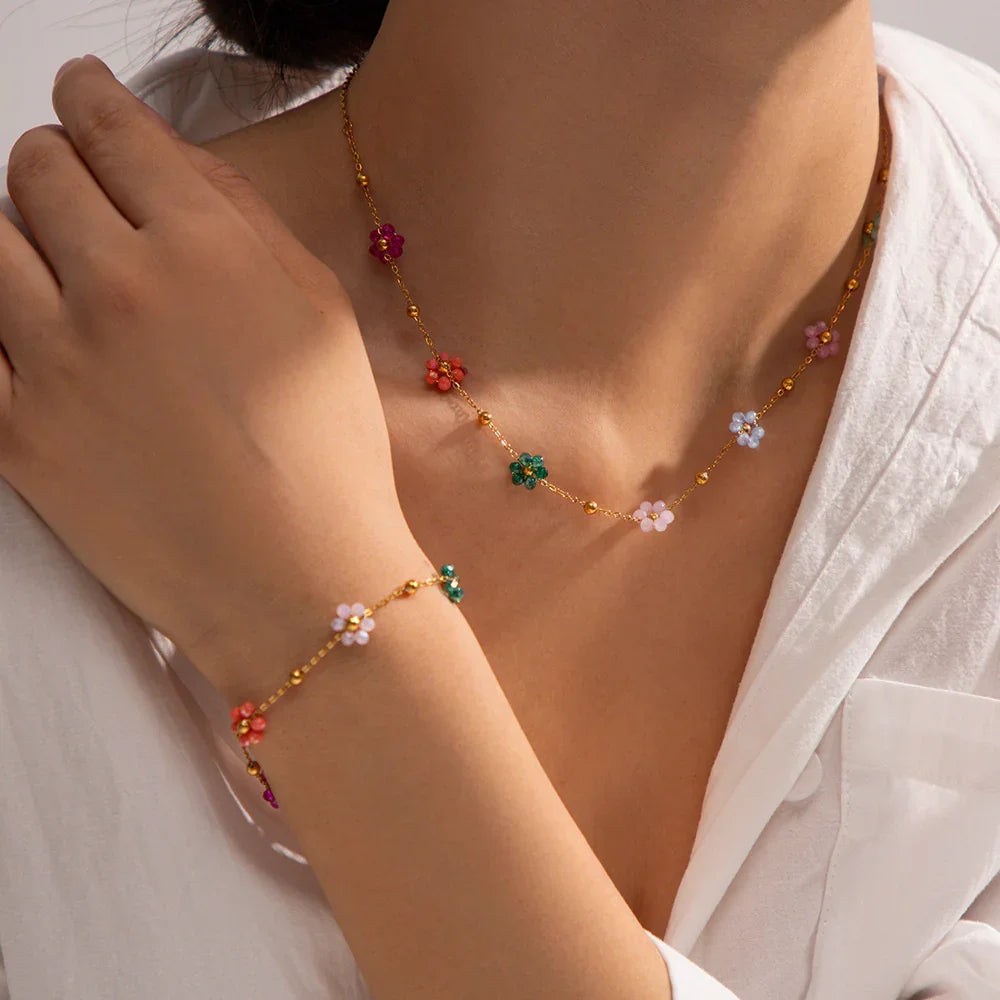 [Echo Fine]Azalea Floral Gold Bracelet