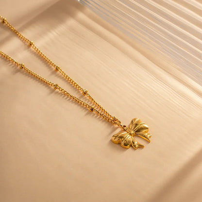 [Echo Fine]June Bow Necklace