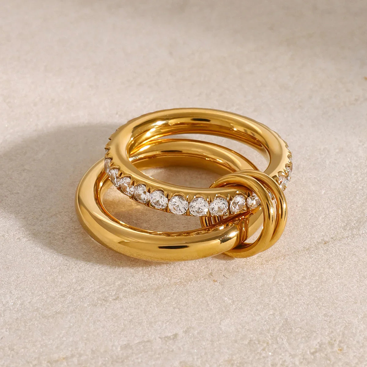 [Echo Fine]Alison Stacked Diamond Ring