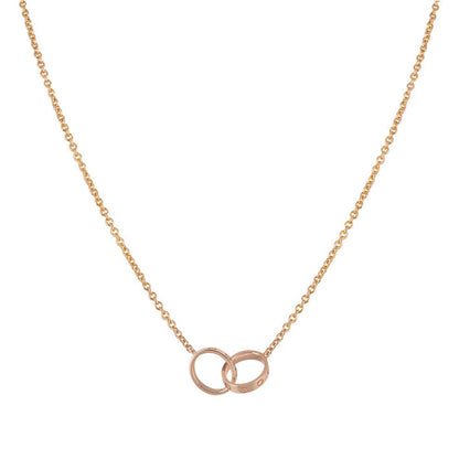 [Echo ]LOVE HALSKETTE DOPPELRING ROSA GOLD 
