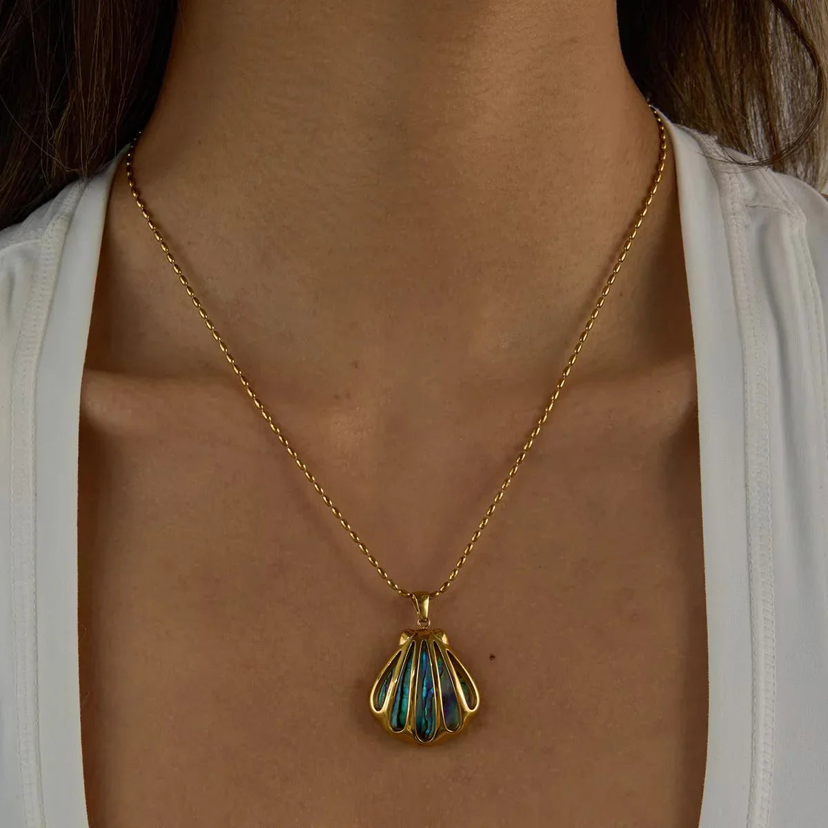 [Echo Fine]Nixie Gold Seashell Pendant