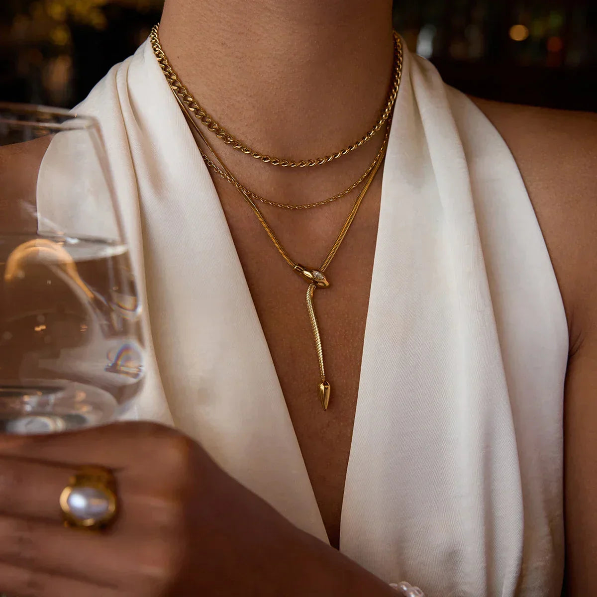 [Echo Fine]Ysolde Gold Chain Necklace