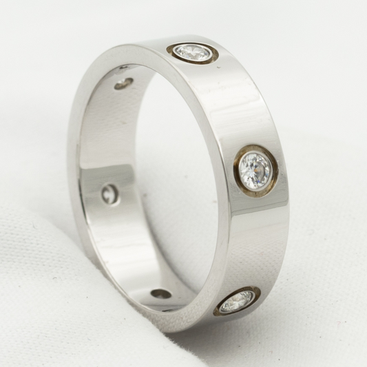 [Echo ]LOVE RING 5.5MM 6 DIAMONDS SILVER