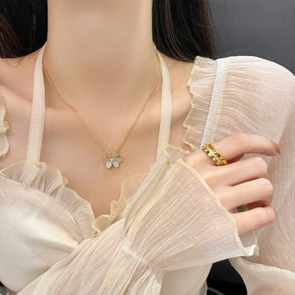 [Echo ]FLOWER DIAMOND NECKLACE