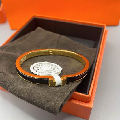 [Echo ]CLASSIC HM CLIC BLACK 8MM ENAMEL BRACELET