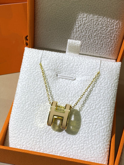 [Echo ]HM CLIC YELLOW ENAMEL GOLD NECKLACE