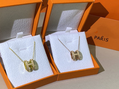 [Echo ]HM CLIC YELLOW ENAMEL GOLD NECKLACE