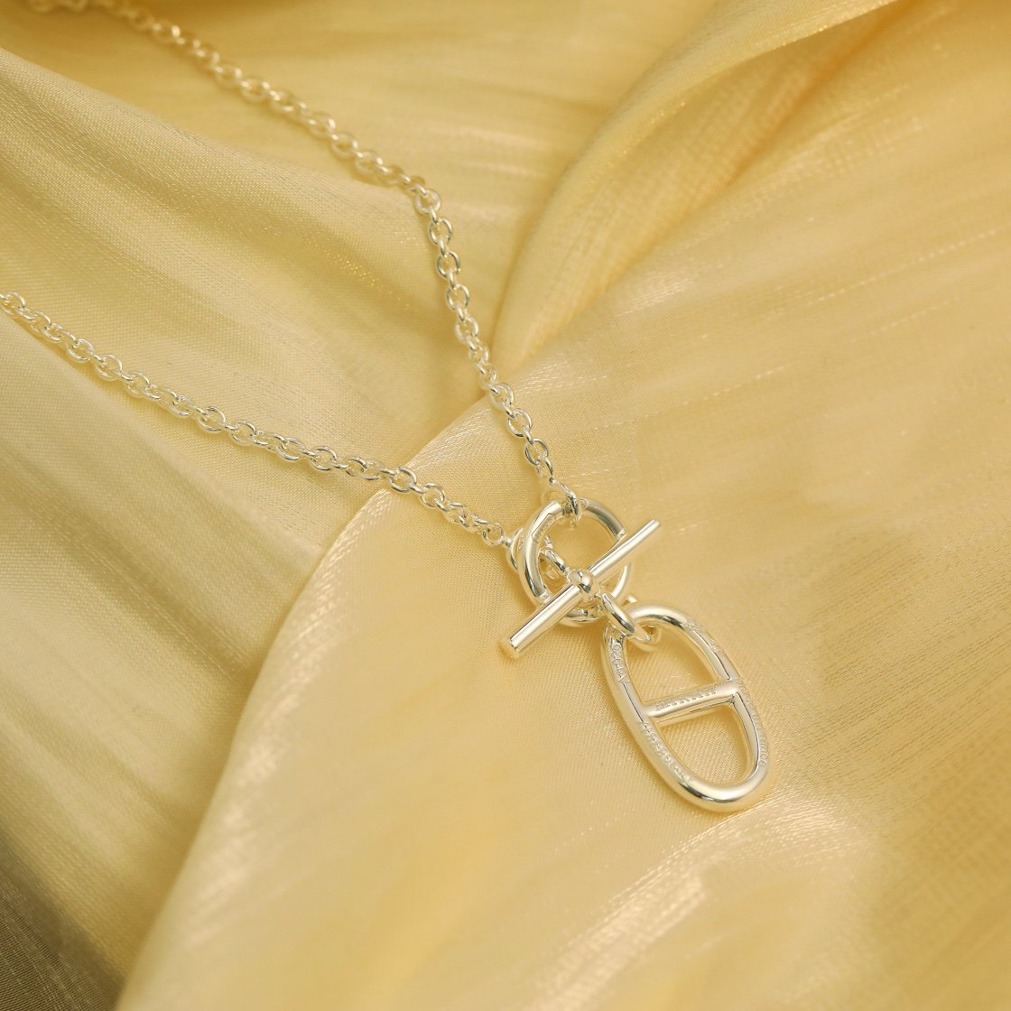 [Echo ]HM CHAINE D'ANCRE PENDANT NECKLACE STERLING SILVER