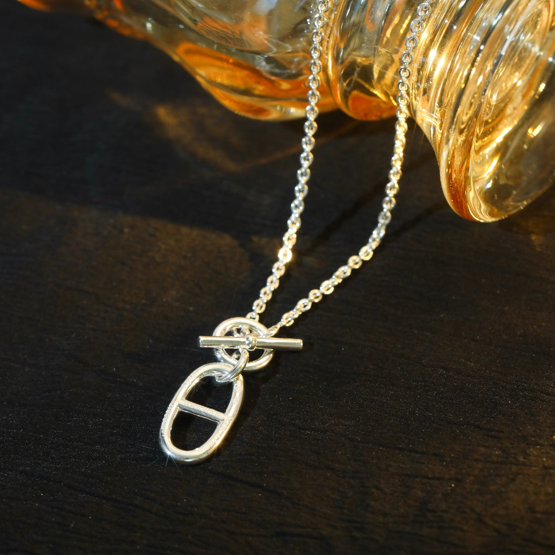 [Echo ]HM CHAINE D'ANCRE PENDANT NECKLACE STERLING SILVER
