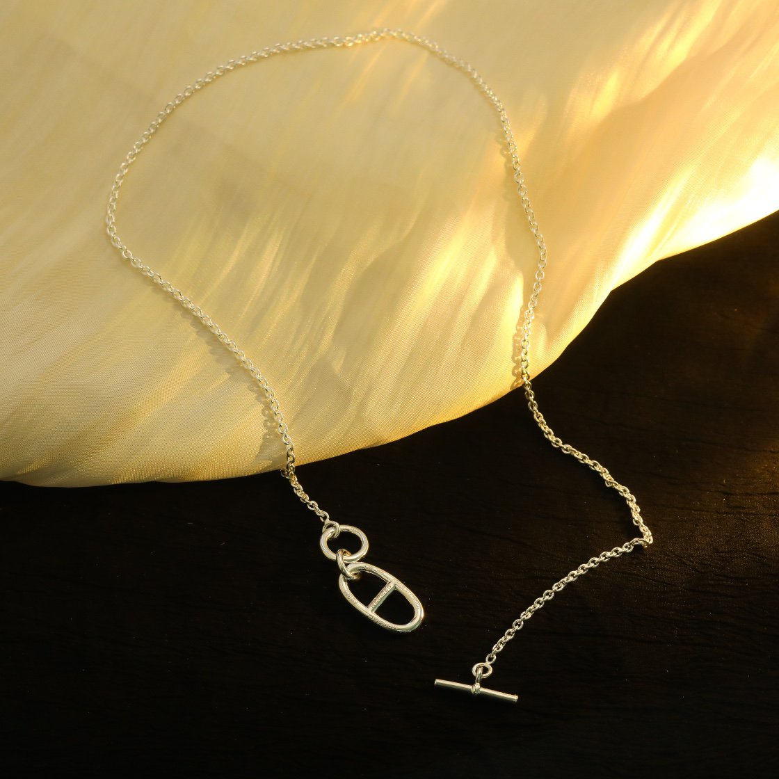 [Echo ]HM CHAINE D'ANCRE PENDANT NECKLACE STERLING SILVER