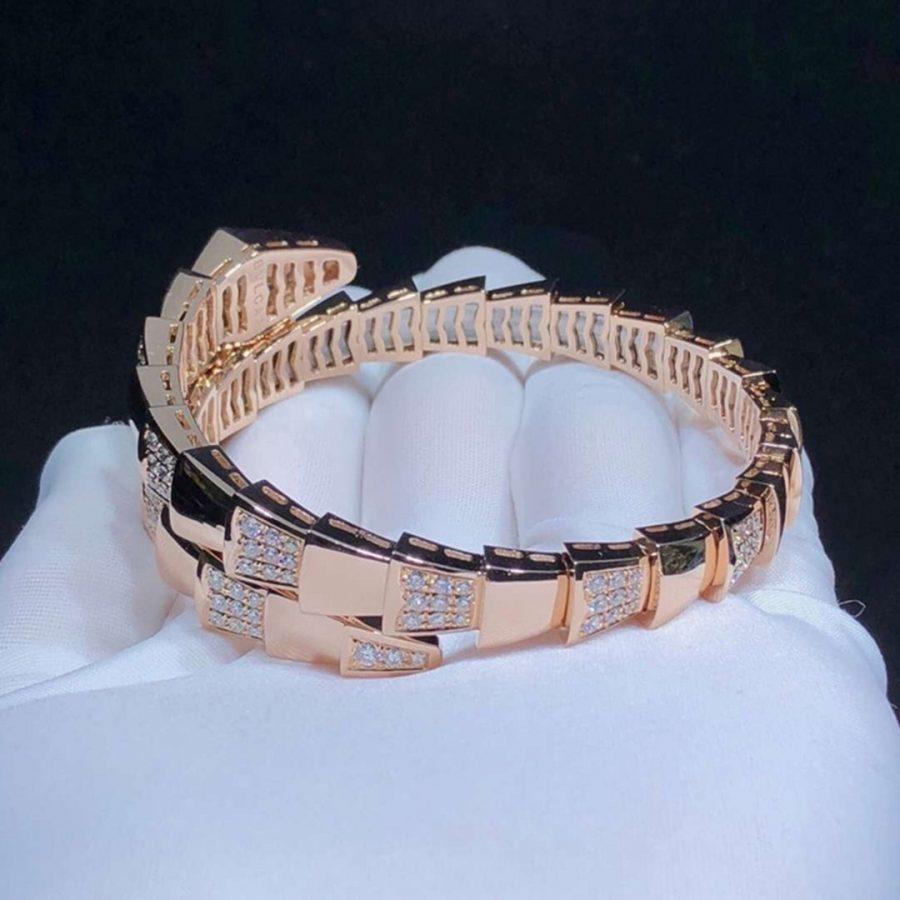 [Echo ]SERPENTI WIDE BRACELET PINK GOLD DIAMOND