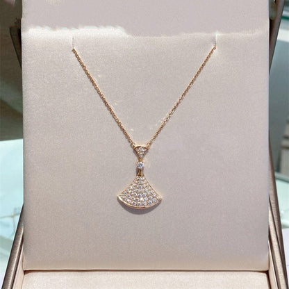 [Echo ]DREAM NECKLACE PINK GOLD FULL DIAMOND