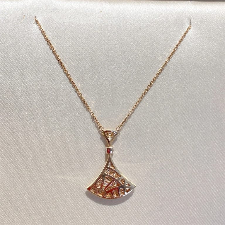 [Echo ]DREAM NECKLACE PINK GOLD FULL DIAMOND