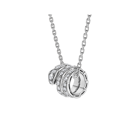 [Echo ]SERPENTI  NECKLACE DOUBLE RING DIAMOND