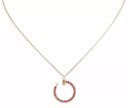 [Echo ]JUSTE NECKLACE GOLD RED DIAMONDS