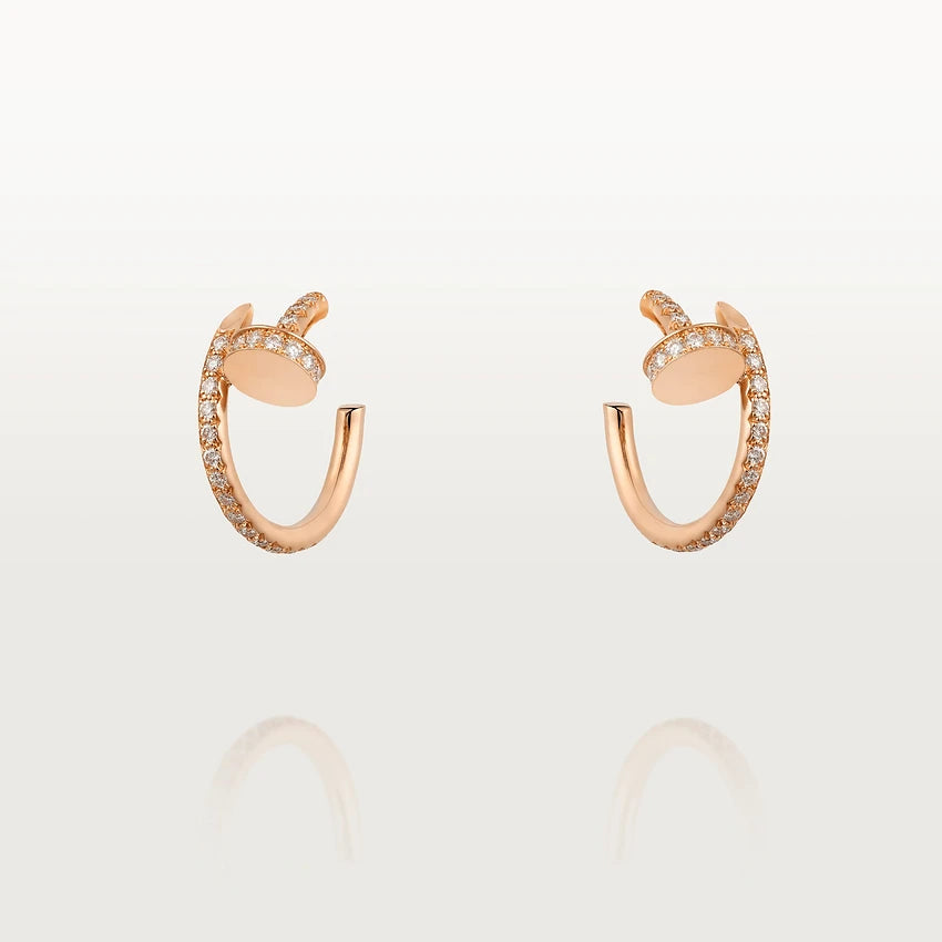 [Echo ]JUSTE EARRINGS 12.75MM PINK GOLD DIAMOND